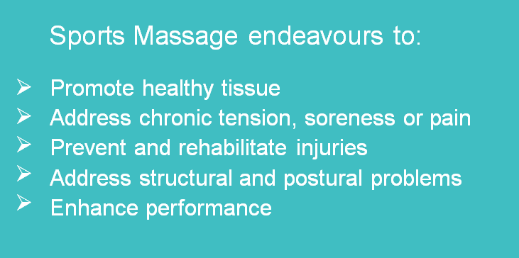 Sports Massage endeavours to: